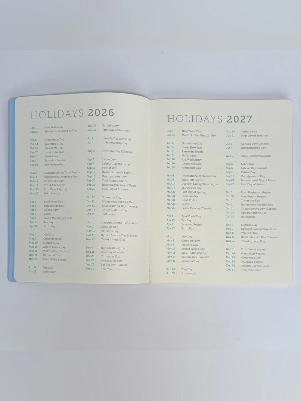 2026-2027 Clementine Paper inc. 17-month Large Size Planner (Blue Stripes)